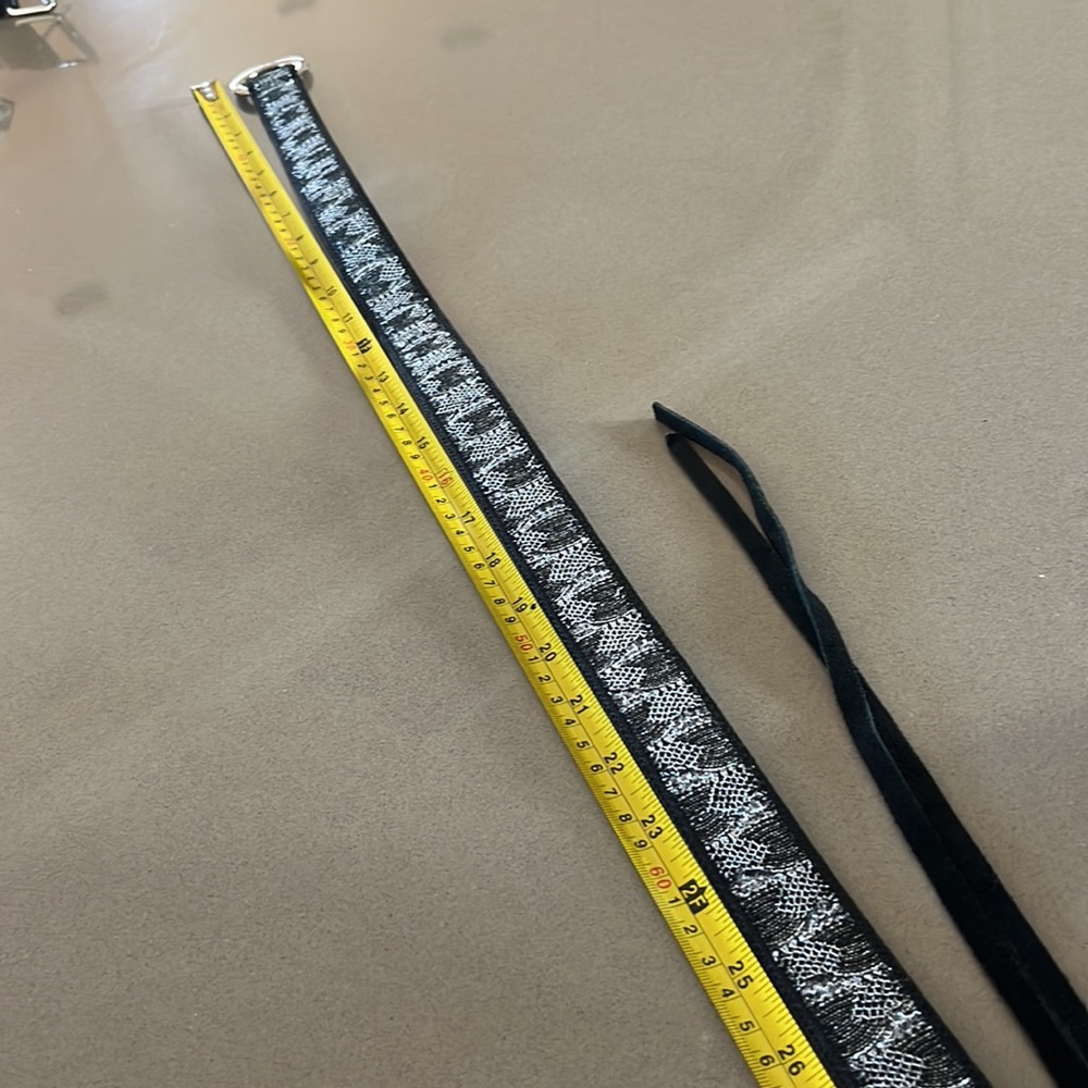 ❌sold at live❌Black and silver metallic tie belt from Elite - Picture 10 of 12